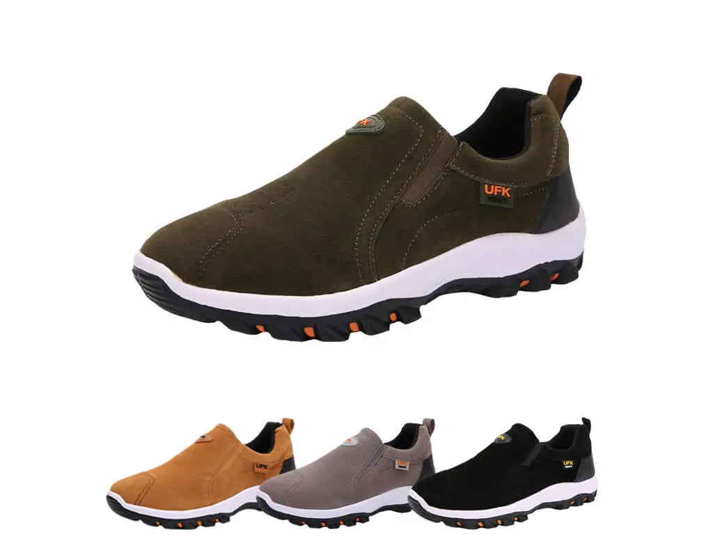 Lightweight Hiking boots with rubber stable grip support and easy fit with natural feel Green Khaki Grey Blue