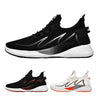 Breathable and elastic design, fit any feet, black, black and red, black, white running shoes