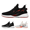 Breathable and elastic design, fit any feet, black, black and red, black, white running shoes