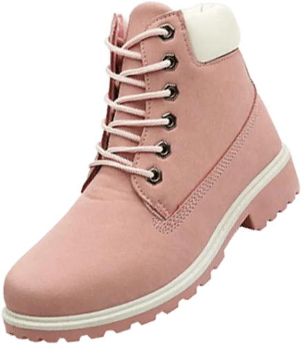 Warm Inner Lining winter, fall and autumn boots with water repellent coating and reinforced heel Pink