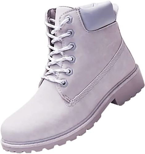 Warm Inner Lining winter, fall and autumn boots with water repellent coating and reinforced heel White