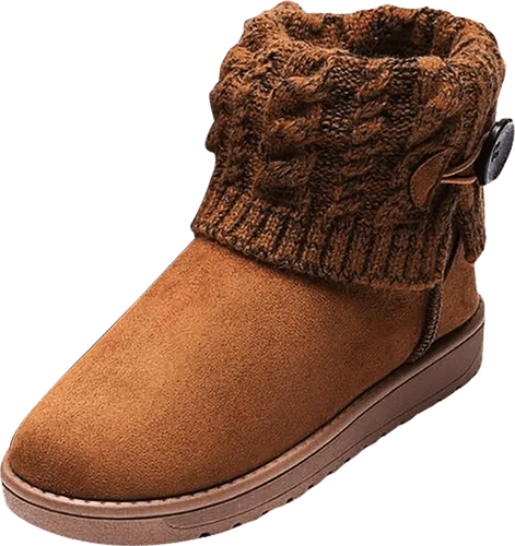 Nubuck warm winter and autumn boots with extra heel support Khaki