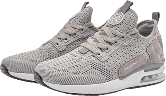 Grey Sneakair II Running shoes white with easy slip in design and elastic shoe laces for easy fit.