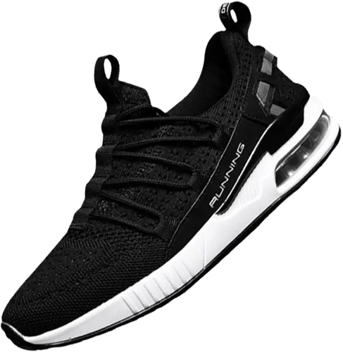 Black Sneakair III Running shoes white with easy slip in design and elastic shoe laces for easy fit.