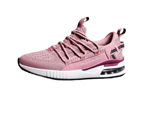 Pink Sneakair III Running shoes white with easy slip in design and elastic shoe laces for easy fit.