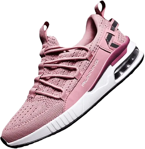 Pink Sneakair III Running shoes white with easy slip in design and elastic shoe laces for easy fit.