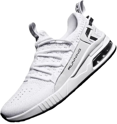 White Sneakair III Running shoes white with easy slip in design and elastic shoe laces for easy fit.