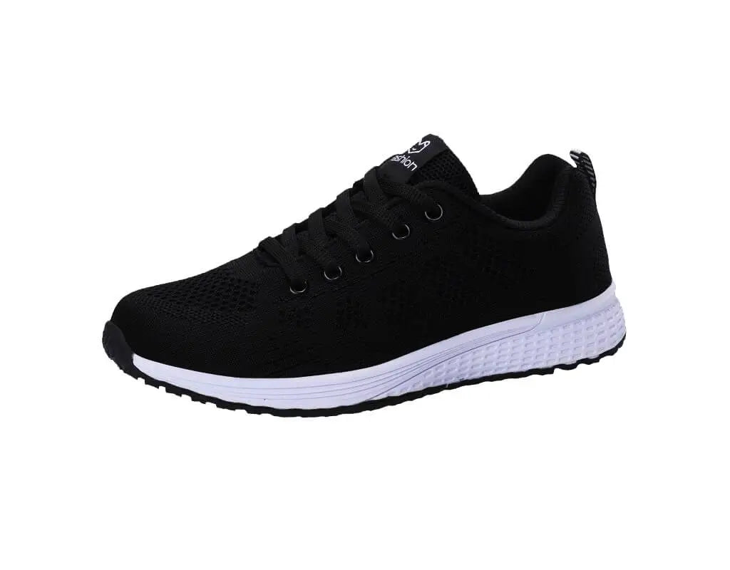 Unisex breathable autumn, fall and summer sneakers trendy design, black