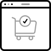 Easy and safe checkout banner icon