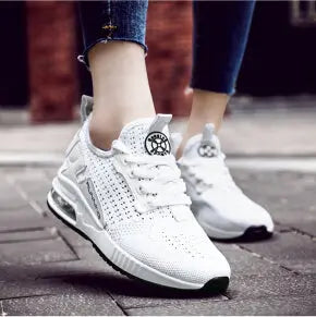 White sneakers all seasons, soft cushioning, foam sole, rubber anti-slip sole, easy slip in. Orthopedic design.