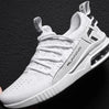 White Sneakair III Running shoes white with easy slip in design and elastic shoe laces for easy fit.